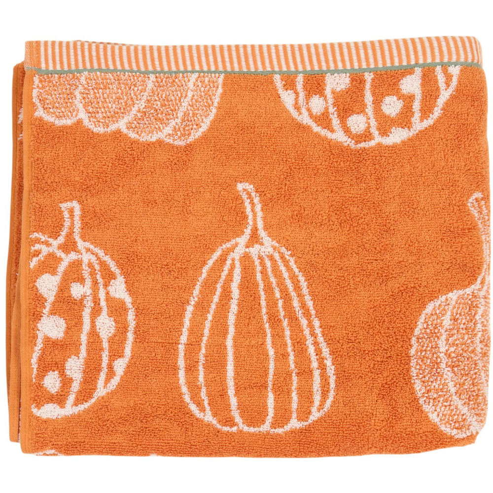 Boho Pumpkin Bath Towel Orange Image 3