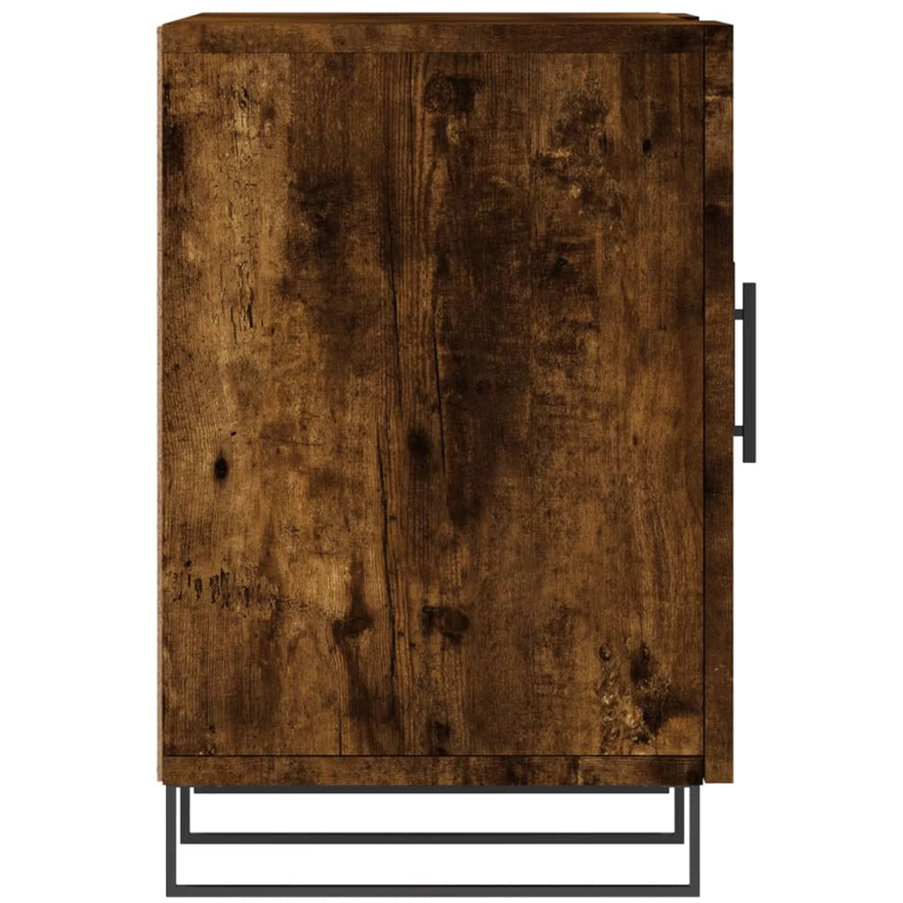 vidaXL 2 Door 2 Shelf Smoked Oak Wooden TV Cabinet Image 7