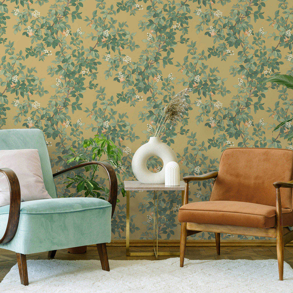 Holden Decor Orange Tree Ochre Wallpaper Image 3