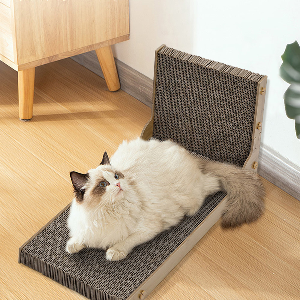 H&O Direct L Shape Corrugated Paper Cat Scratcher Image 2