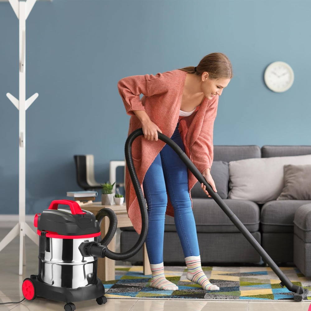Alivio Red Wet and Dry Vacuum Cleaner with HEPA Filter 20L 1200W Image 3
