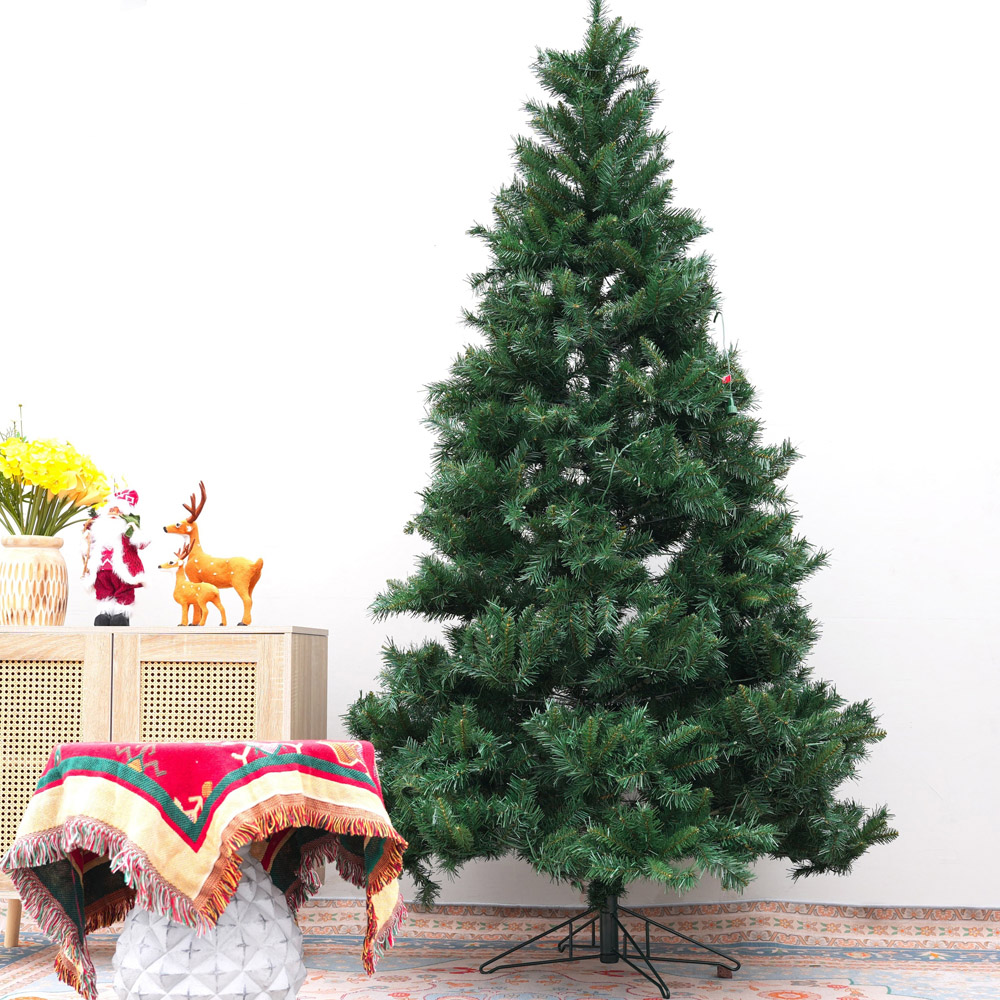 Abrihome Green Artificial Christmas Tree with Iron Stand 7ft Image 2