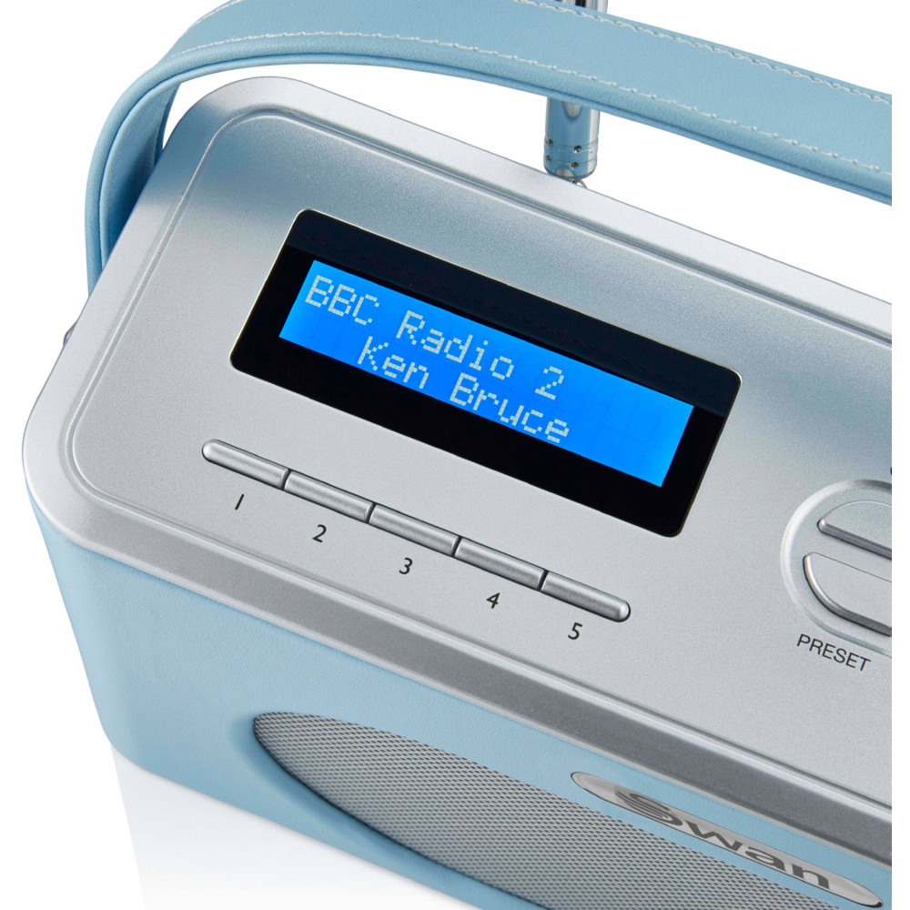 Swan Retro Blue DAB Bluetooth Radio Image 5