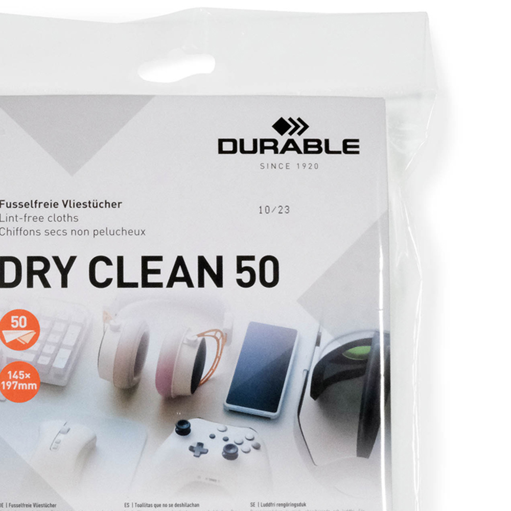 Durable Absorbent Dry Phone Cleaning Wipes with 50 Biodegradable Sachets Image 2