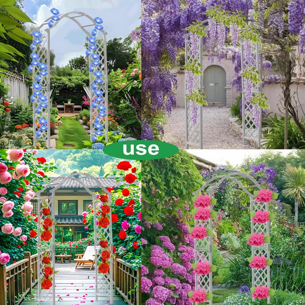 Gr8 Garden Grey Arch Trellis Wooden Pergola Image 6