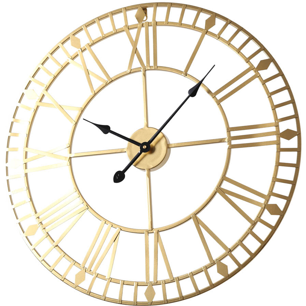 Home Garden Direct Eos Gold Wall Clock 80cm Image 3