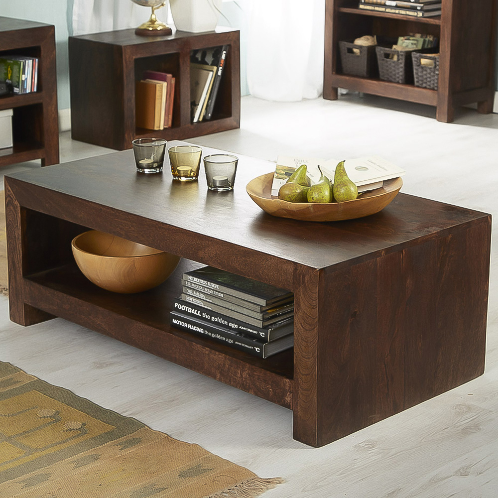 Brooklyn Nihash Toko Single Shelf Large Dark Mango Coffee Table Image 1