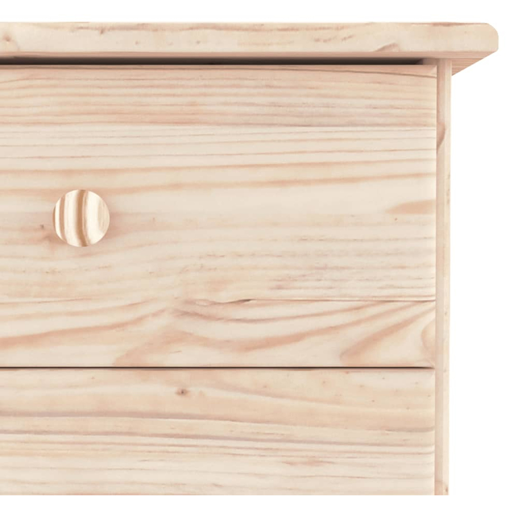 vidaXL Alta 3 Door 3 Drawer Natural Solid Pine Wood Sideboard Image 8