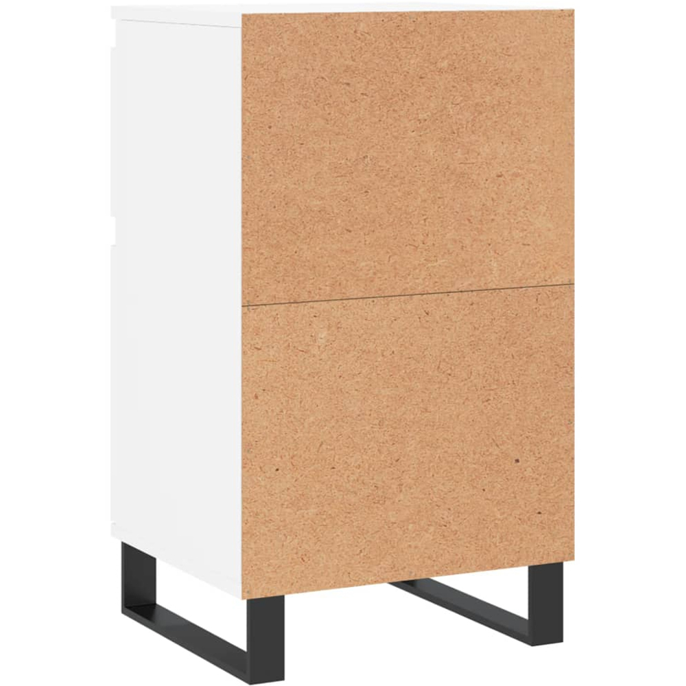 vidaXL Single Door Single Drawer White Sideboard Set of 2 Image 8
