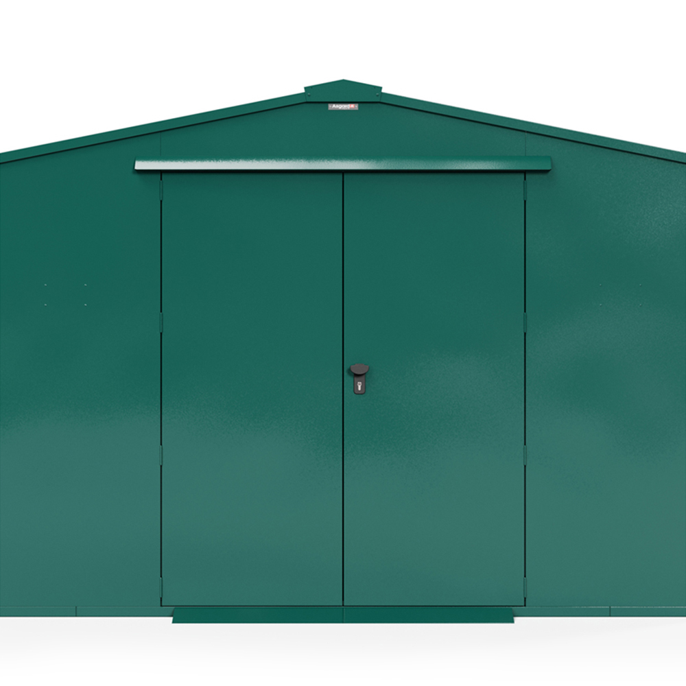 Asgard Garrison Secured by Design 10 x 11ft Green Metal Workshop Shed with Floor and 5 Point Locking Image 3