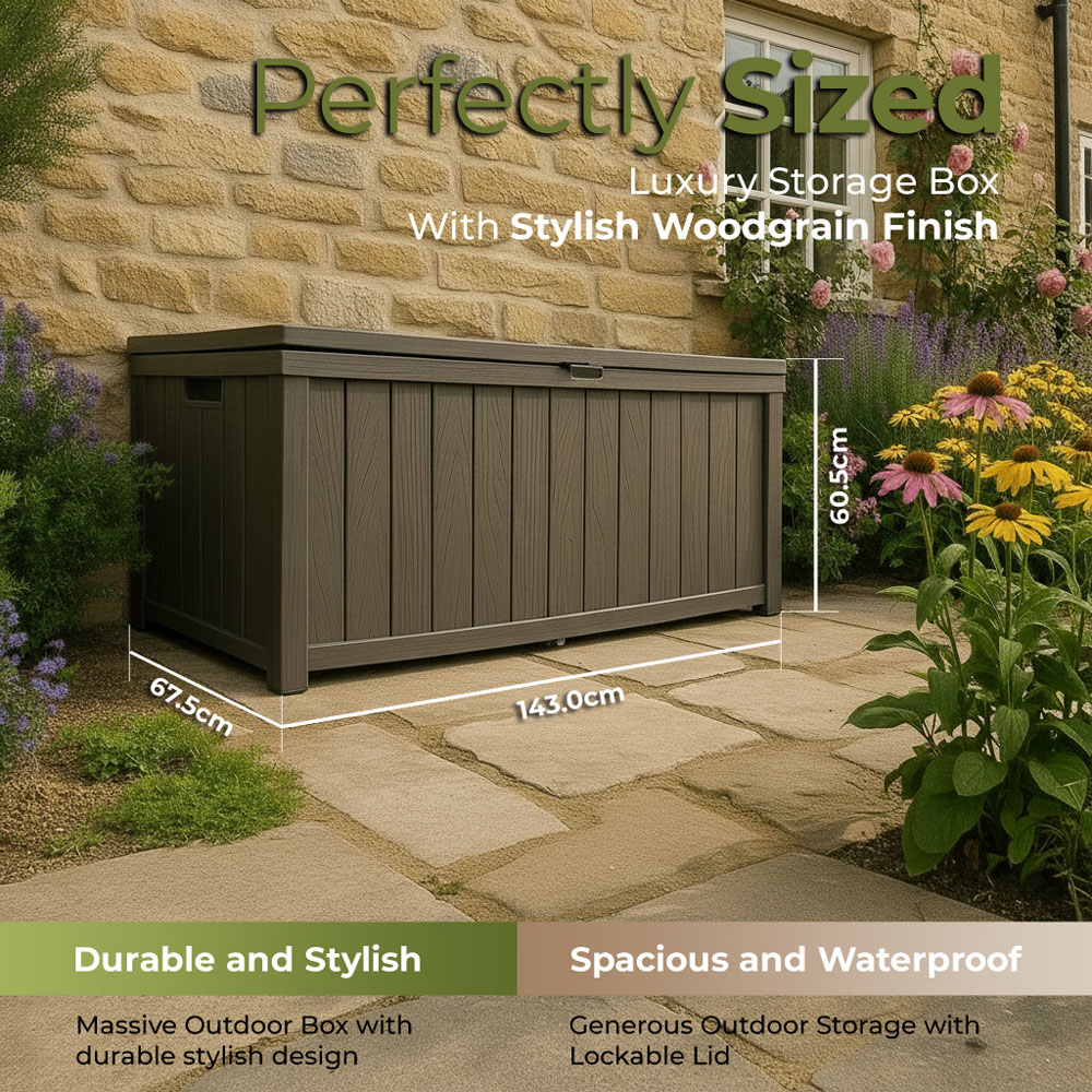 Centurion Supports Tungsten Waterproof and Lockable Garden Storage Box 450L Image 9