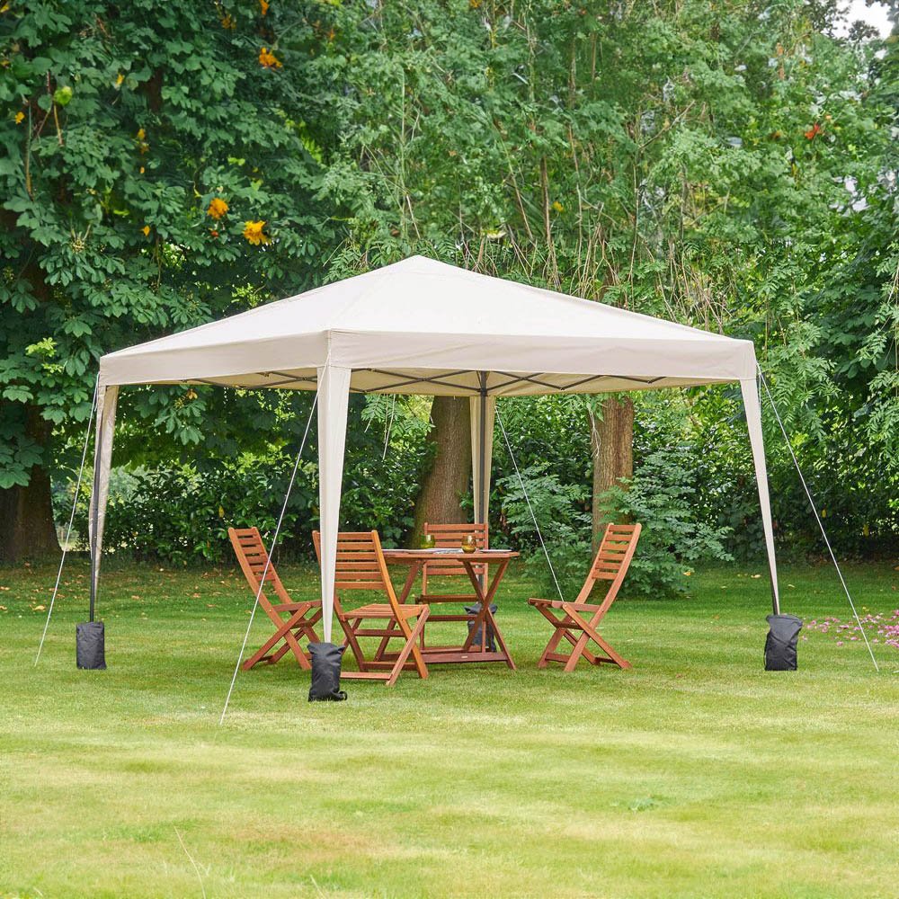 VonHaus 3 x 3m Cream Pop-up Gazebo Image 1