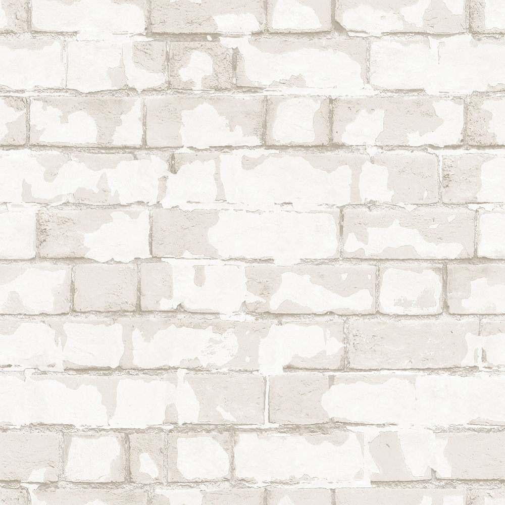 Galerie Nostalgie Brick White and Cream Wallpaper Image 1