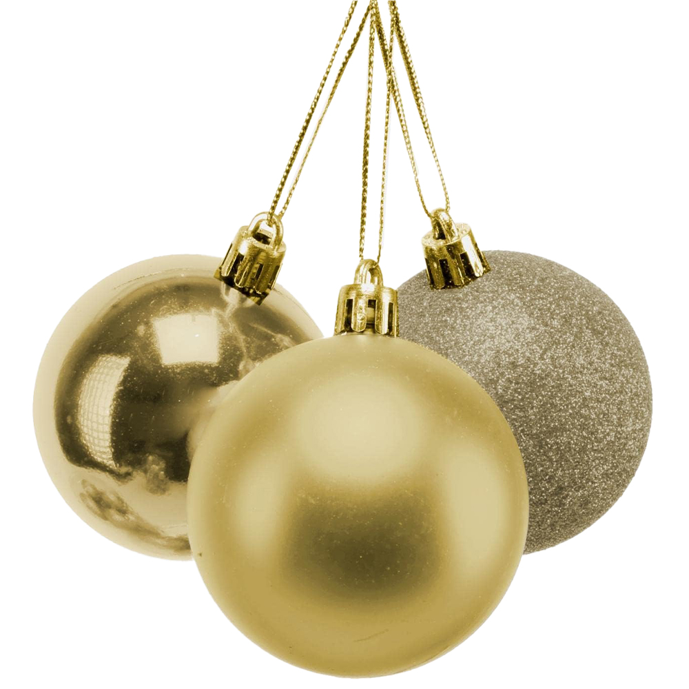 Shatchi 10cm Gold Shatterproof Bauble 6 Pack Image 2