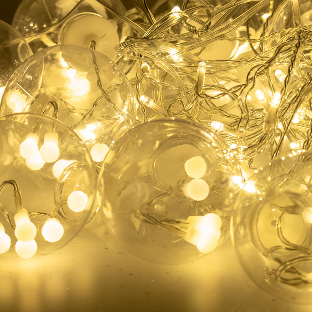 The Christmas Workshop 108 LED Warm White Curtain String Light Image 3
