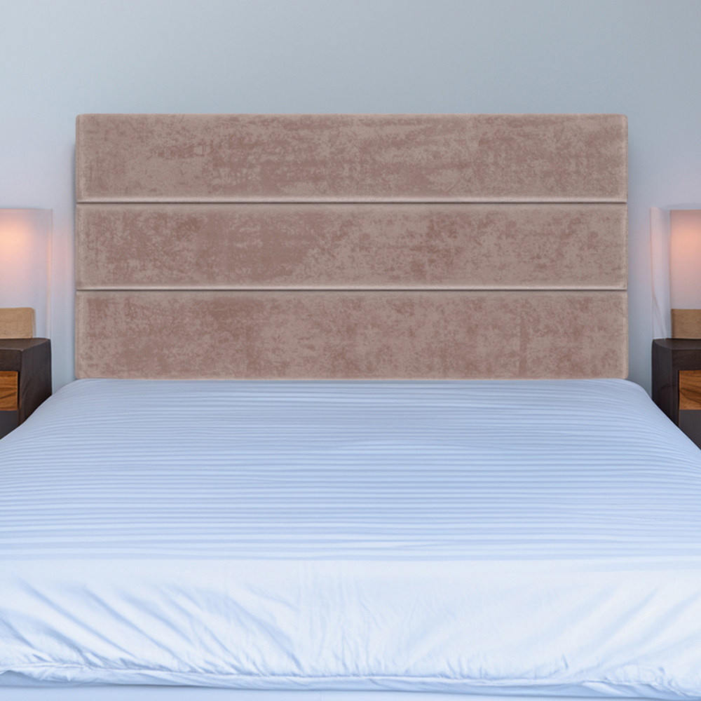 Bedmaster Small Double Mink Naples Velvet Milan Lined Headboard Image 1