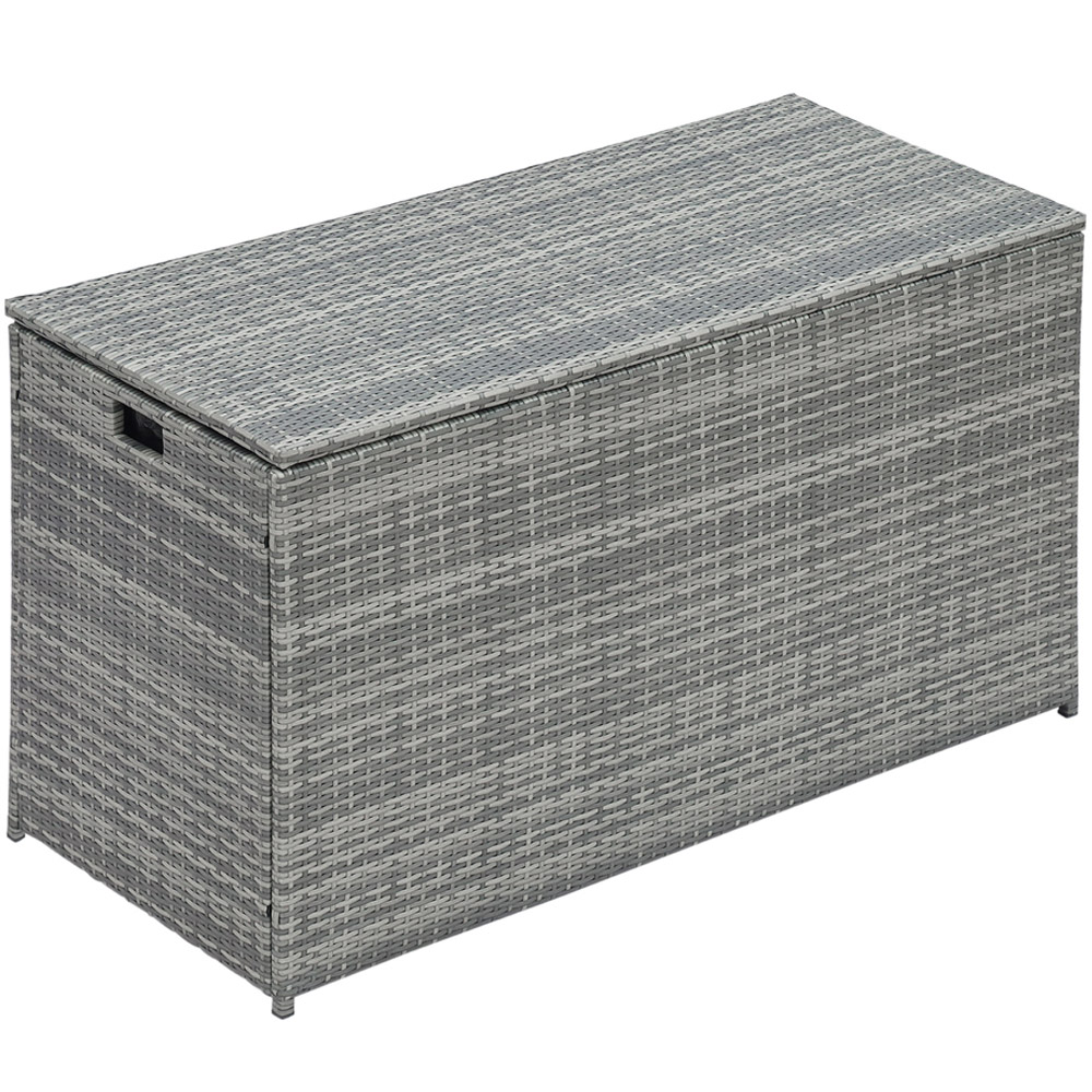Teamson Home Grey Wicker Patio Storage Chest 154 Gallon Image 1