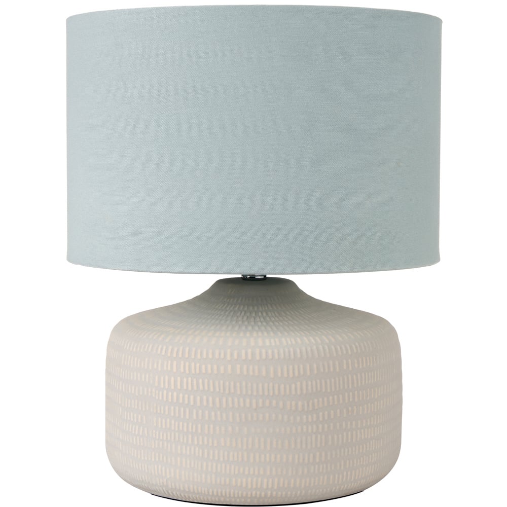 Pacific Lifestyle Kai Duck Egg Textured Ceramic Table Lamp Image 1