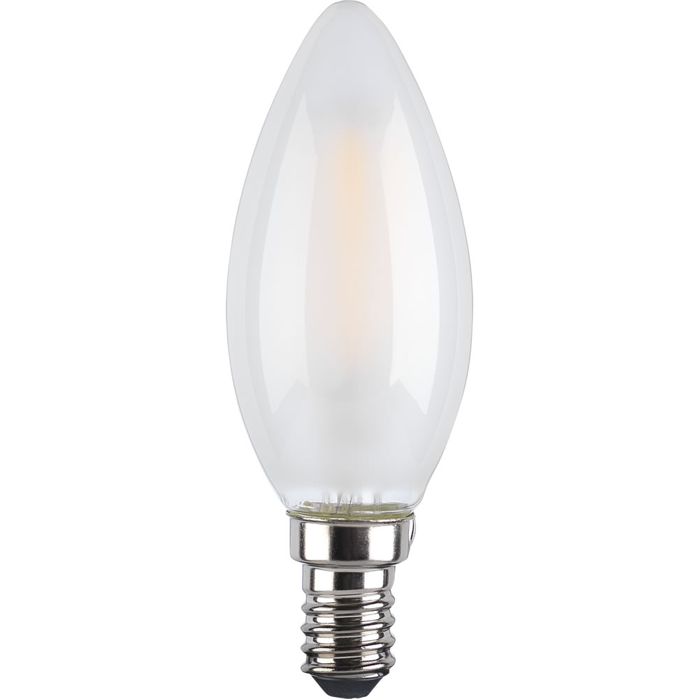 Wilko LED Bulb Filament Candle SES 4W Frosted Wilko