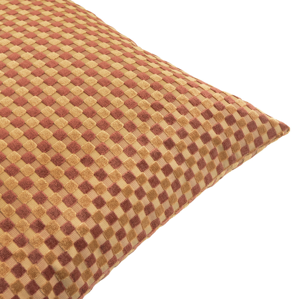Furn Christmas Chocolate Checkered Velvet Cushion 45 x 45cm Image 2
