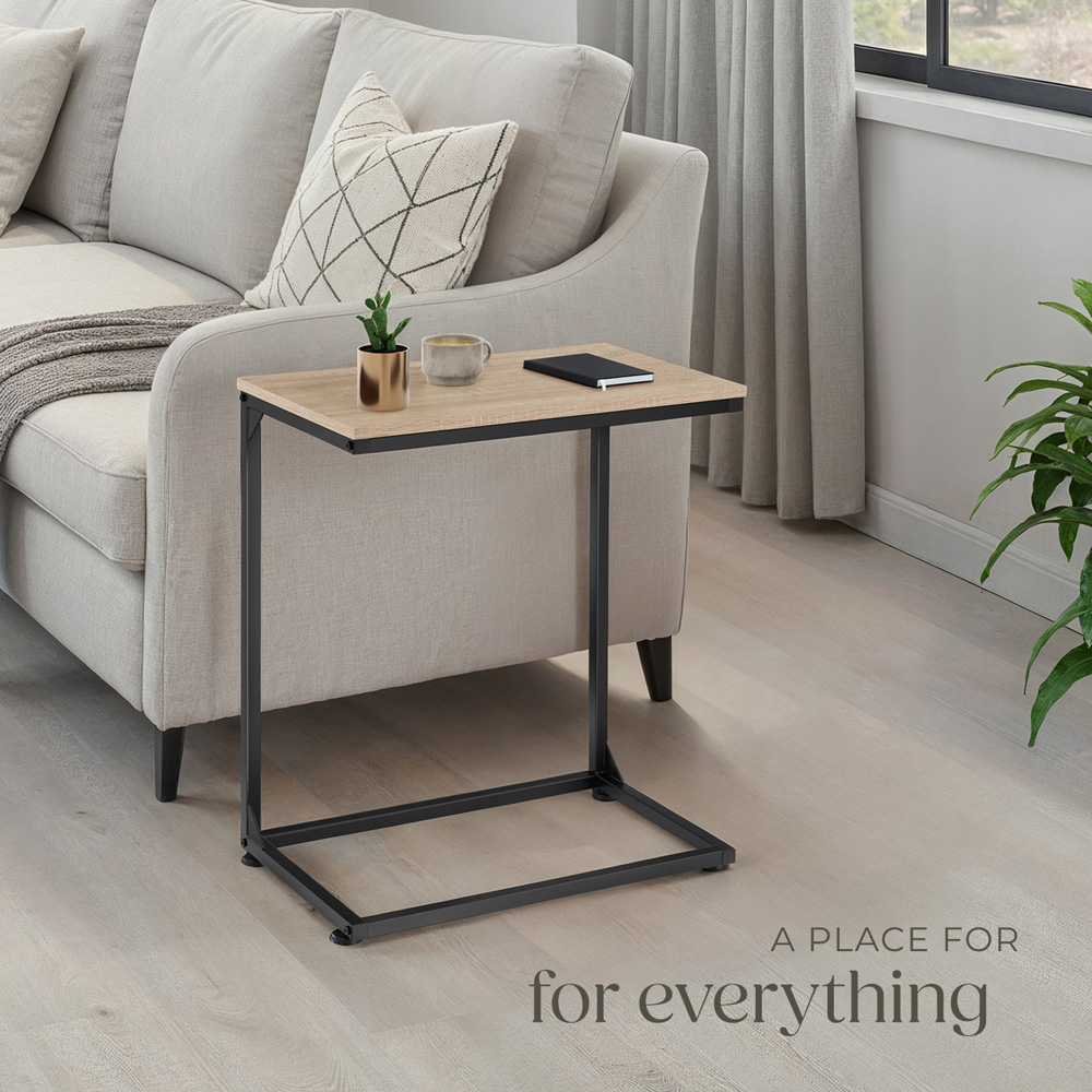 tectake Cardiff Light Sonoma Oak Bedside Table Image 7