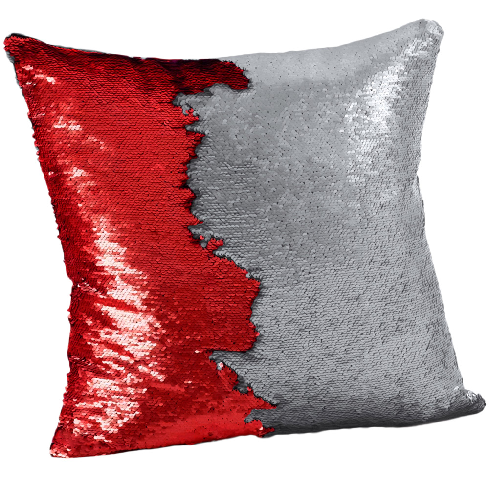 Velosso Mermaid Red and Silver Filled Cushion 56 x 56cm 2 Pack Image 1