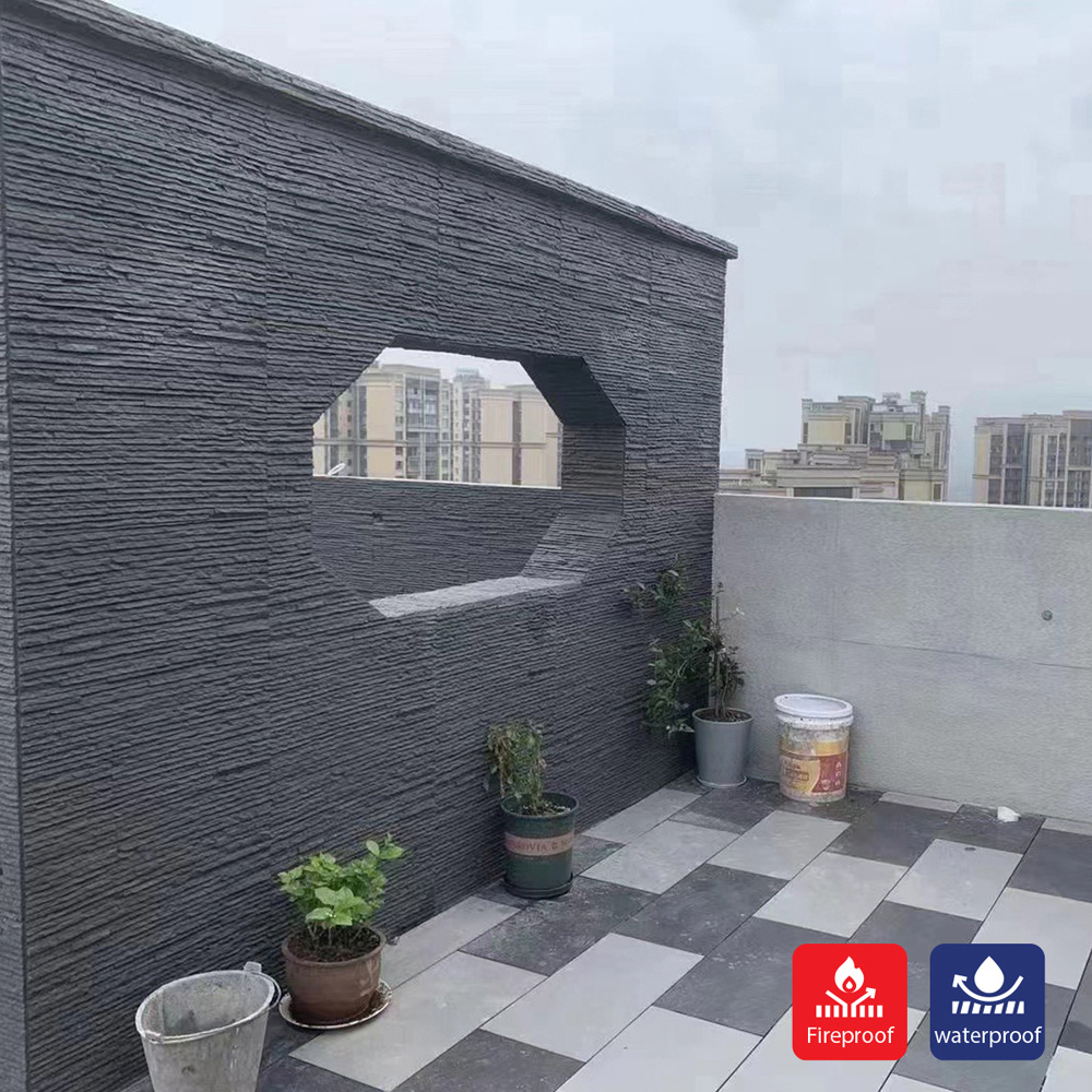 Britwall Textured Midnight Ridge Stone PU Wall Panel 1200 x 600 x 4mm Image 3