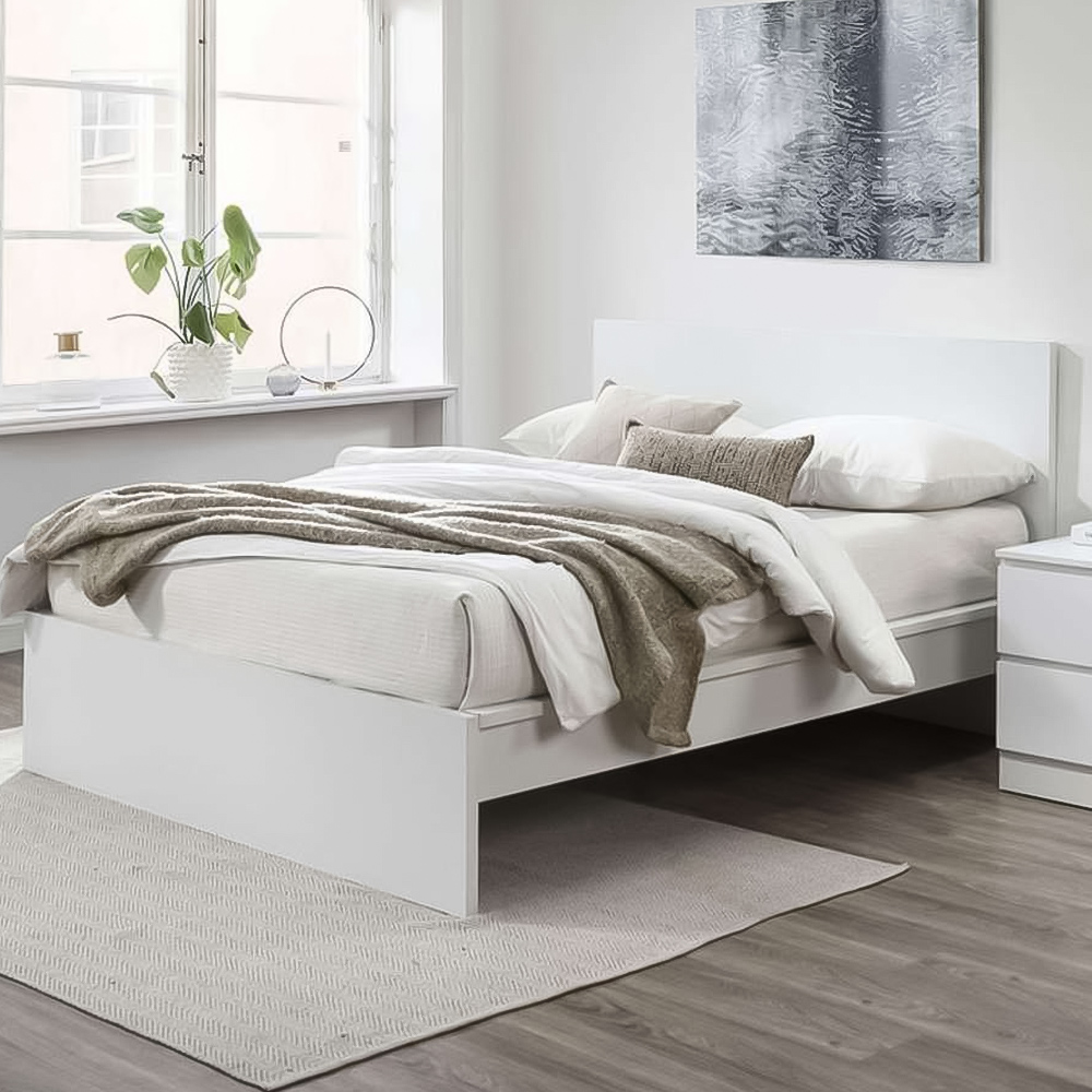 Oslo King Size White Bed Image 1
