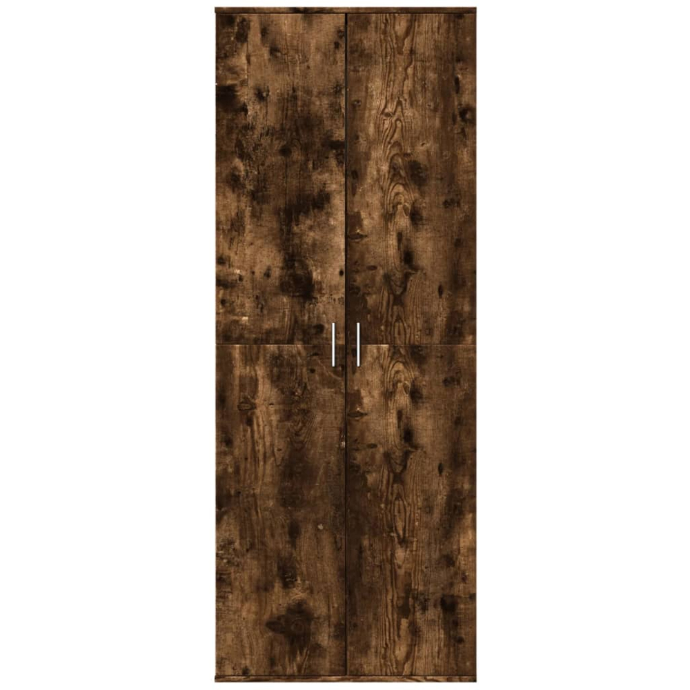 vidaXL 2 Door Smoked Oak High Cabinet Image 3