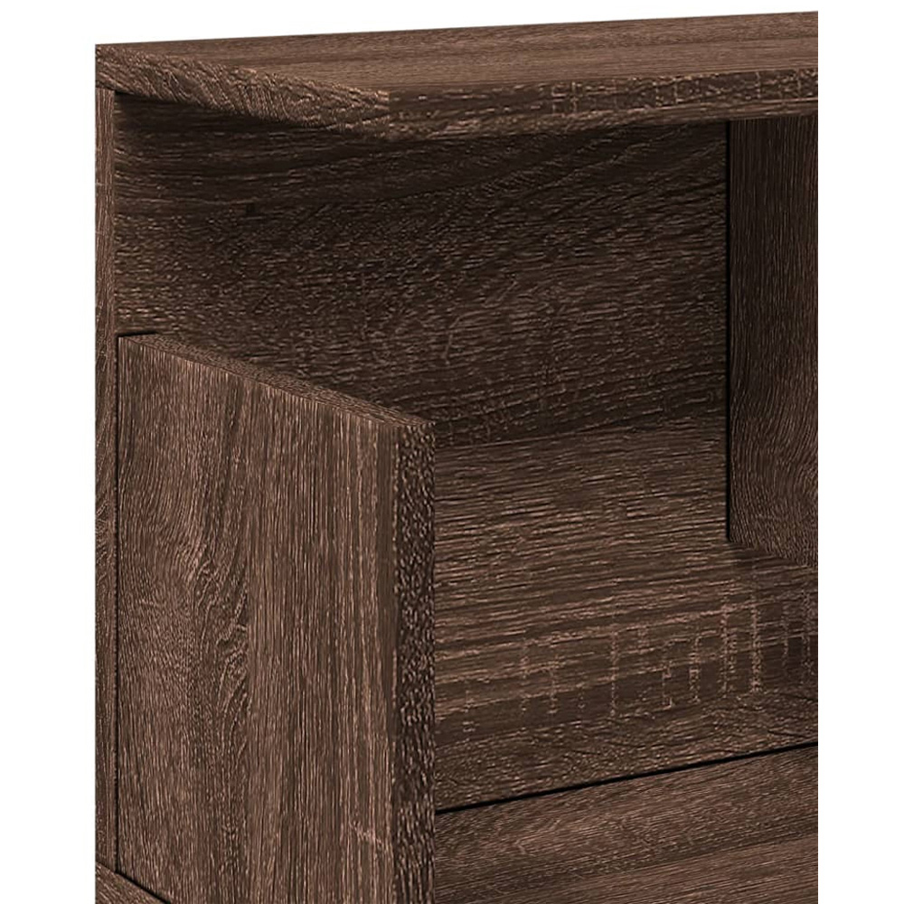 vidaXL 3 Open Shelf Brown Oak Wall Cabinet Image 6