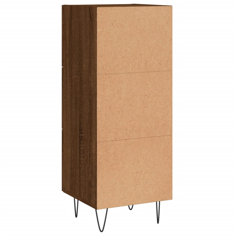 vidaXL 3 Drawer Brown Oak Sideboard Image 8