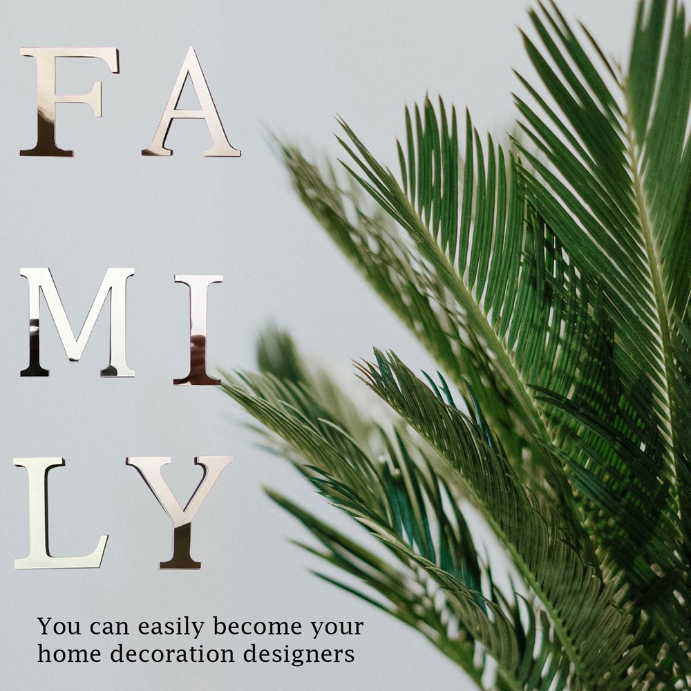 ATEK Self-Adhesive Mirror Effect Reflective Family Wall Sticker Image 6