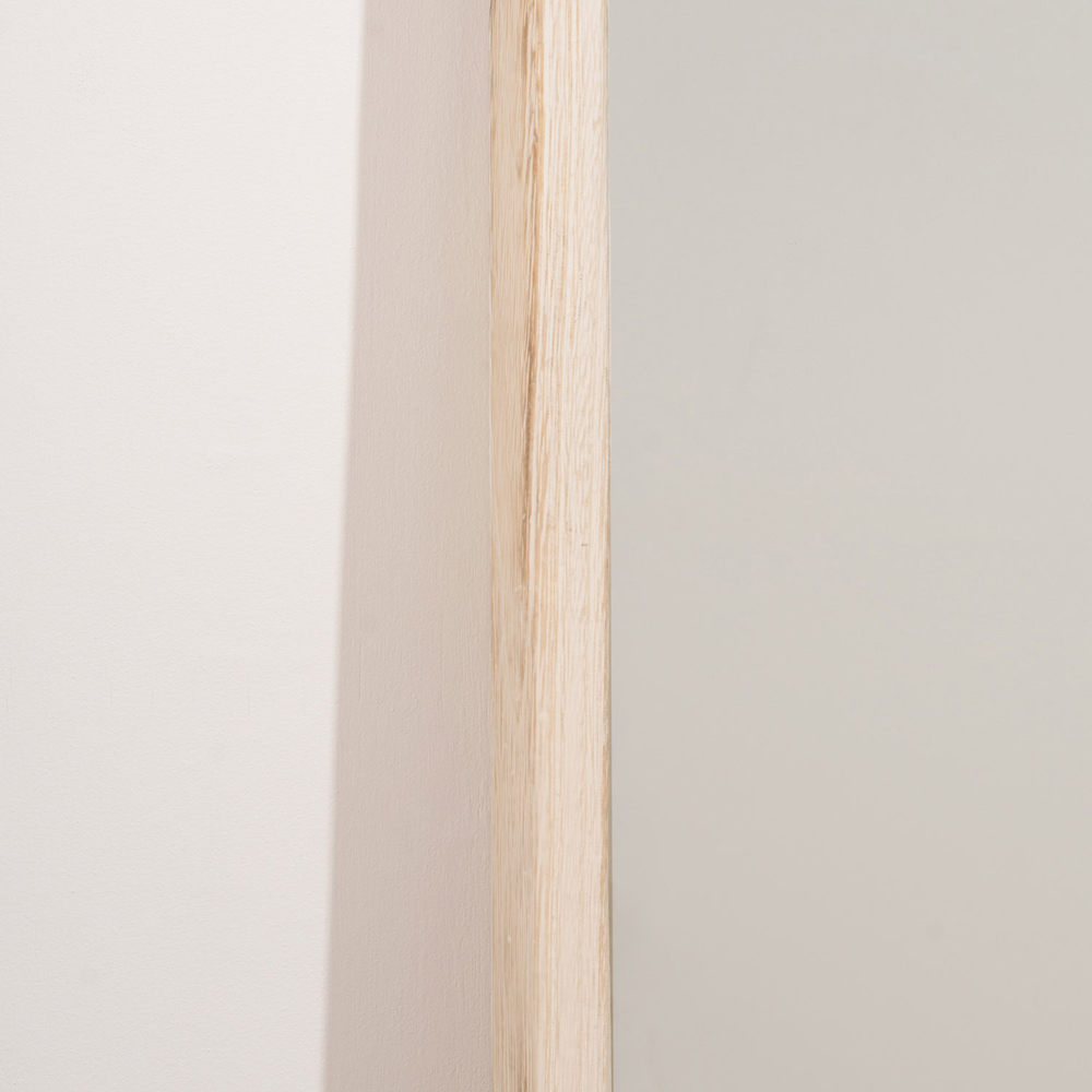 Ayra Wooden Lean To Mirror Washed Wood Image 3