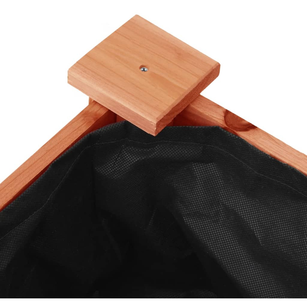 vidaXL Brown Fir Wood Garden Planter with Liner 80 x 37 x 71cm Image 4
