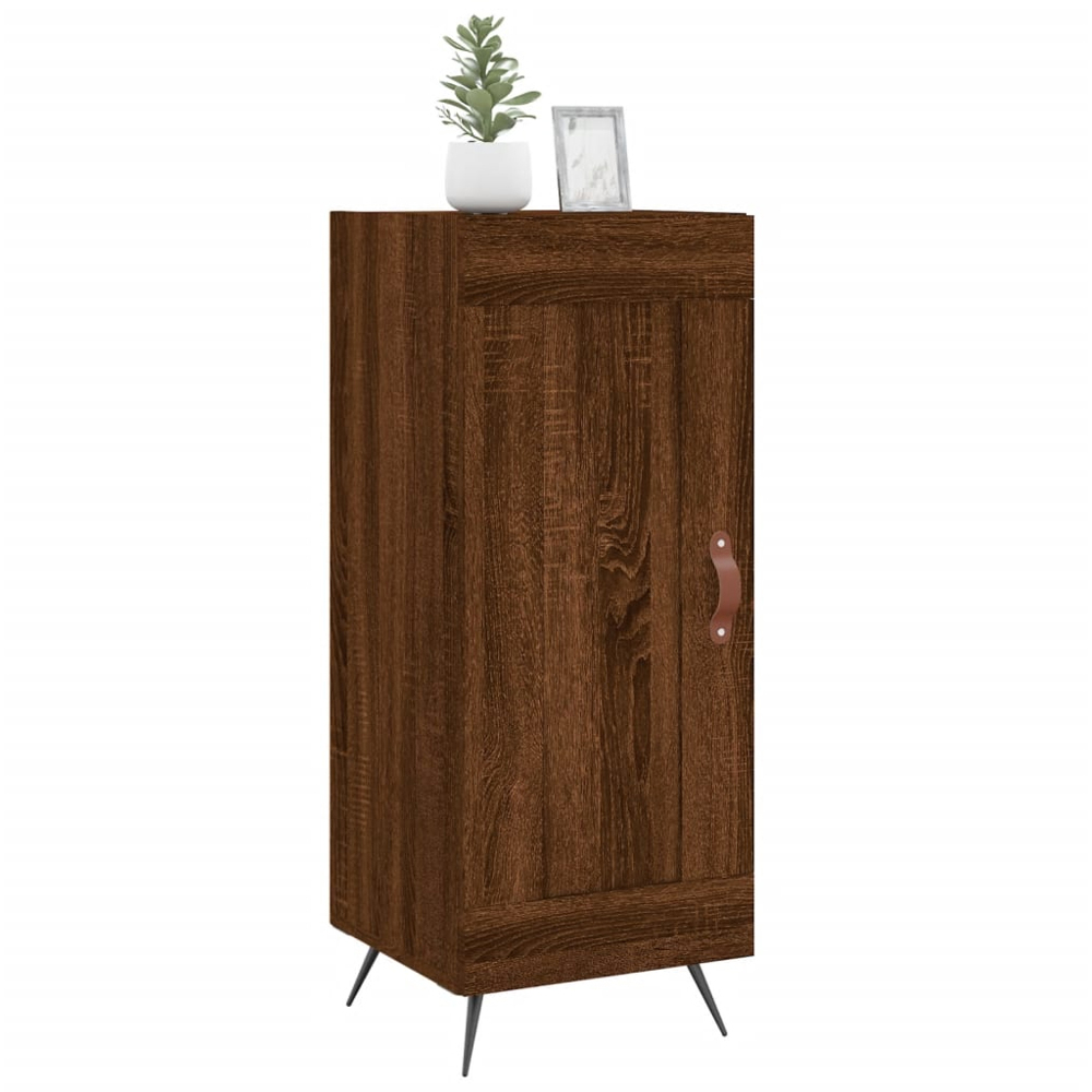 vidaXL Single Door Brown Oak Sideboard Image 3