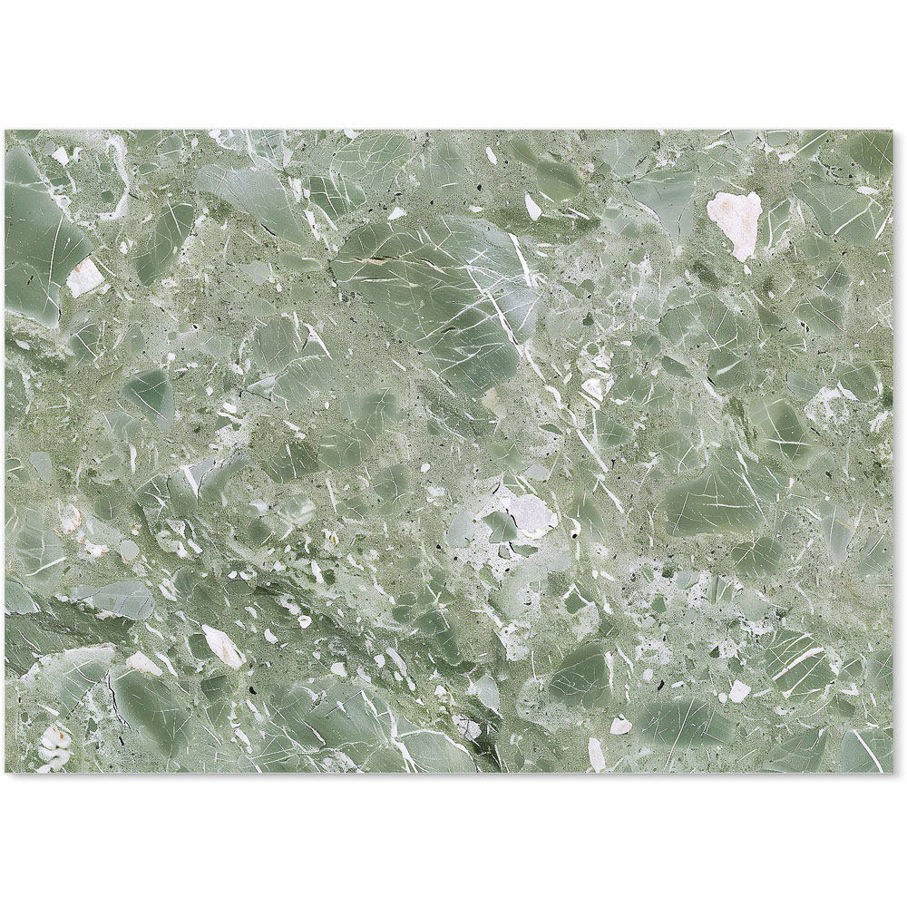 Warren Reed Designer Polished Sage Green Quartz Effect Glass Kitchen Splashback 65 x 90cm Image 2