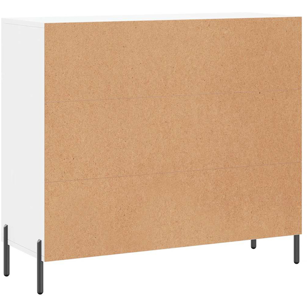 vidaXL 3 Drawer White Sideboard Image 8