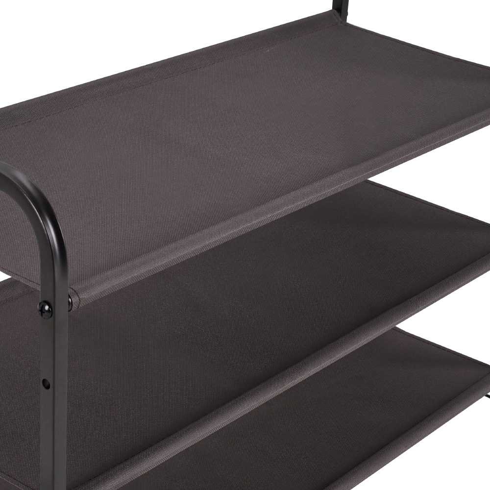 H&O Direct 3 Tier Black Shoe Rack Image 4
