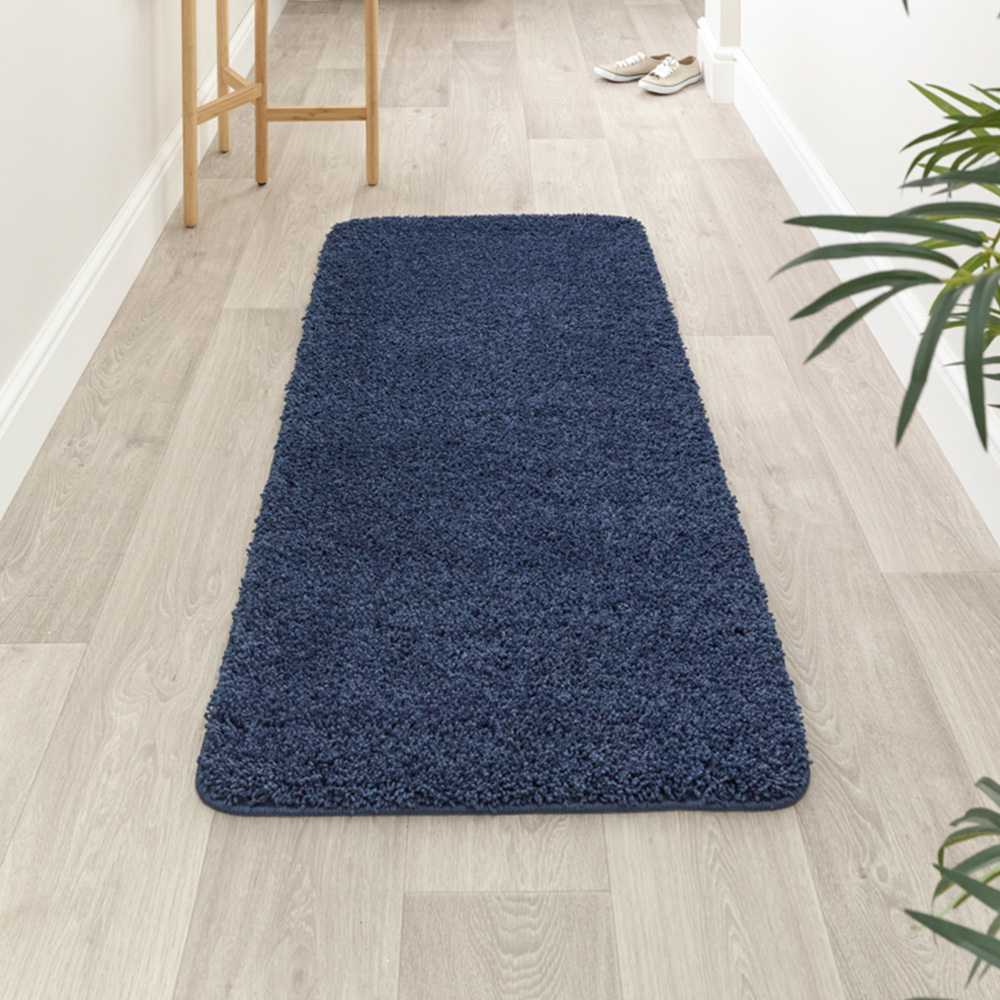 My Rug Midnight Blue Rug 67 x 150cm | Wilko