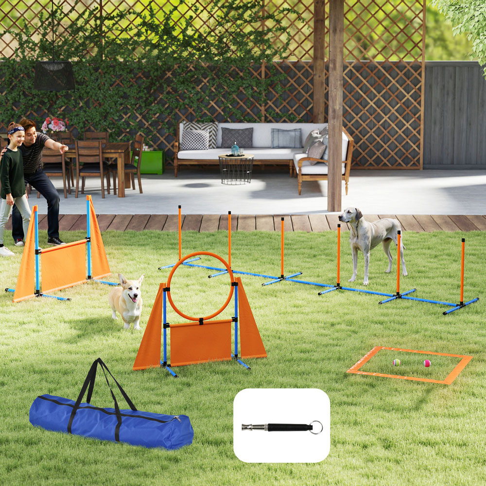 PawHut 6 Piece Orange Dog Agility Set Image 2