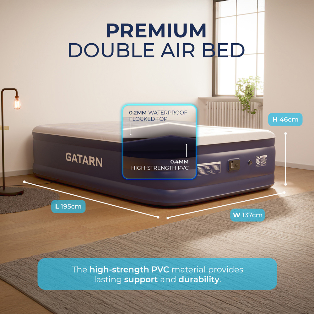 GATARN Double Air Bed with Built-in Electric Pump Image 9