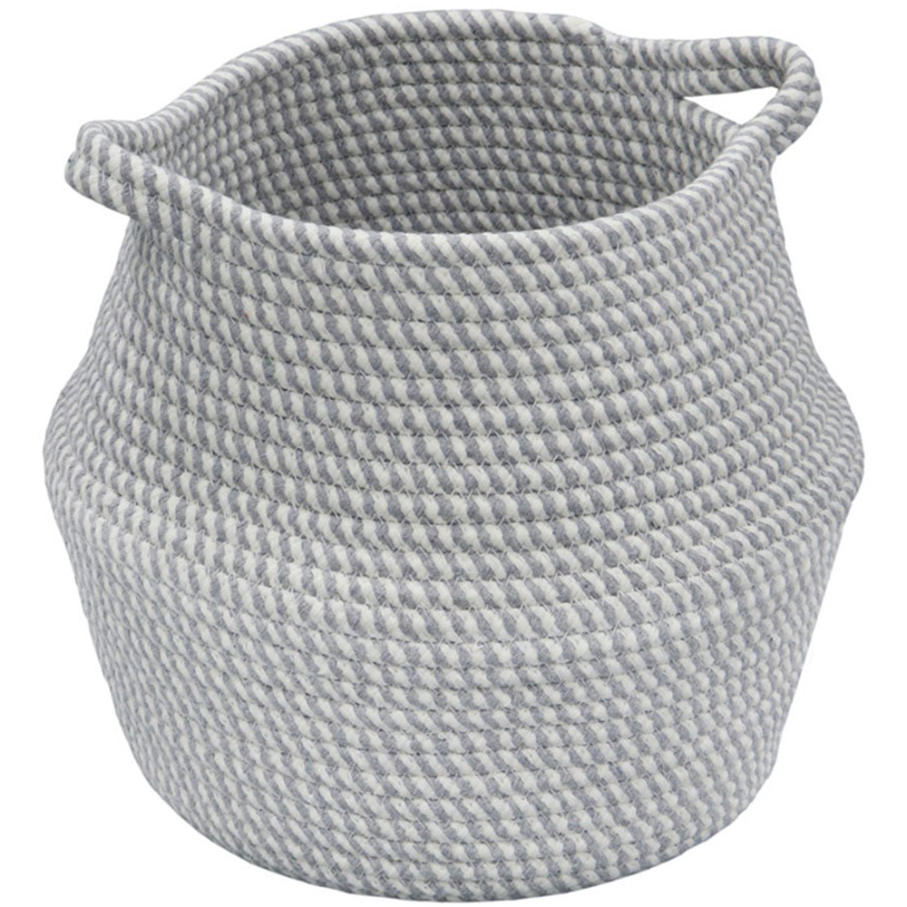 JVL Edison Medium Round Belly Cotton Rope Storage Image 1