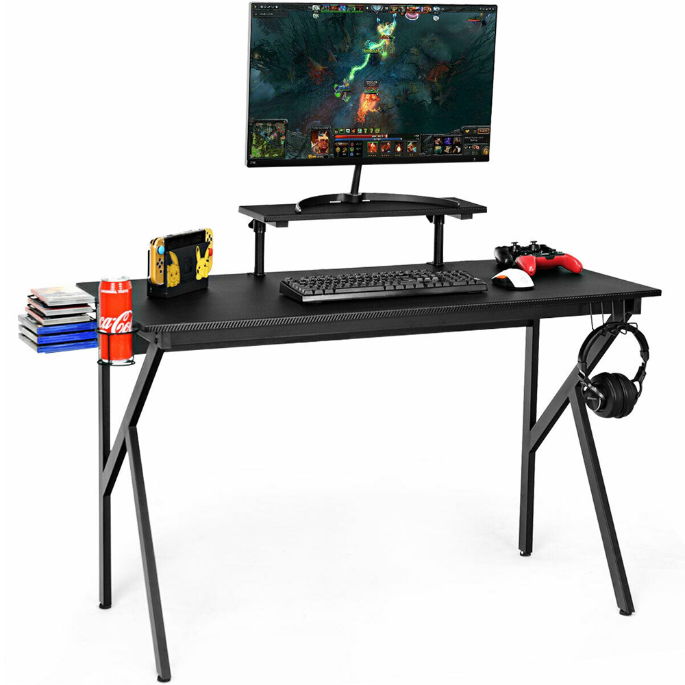 Costway K Frame Computer Desk Black Image 3