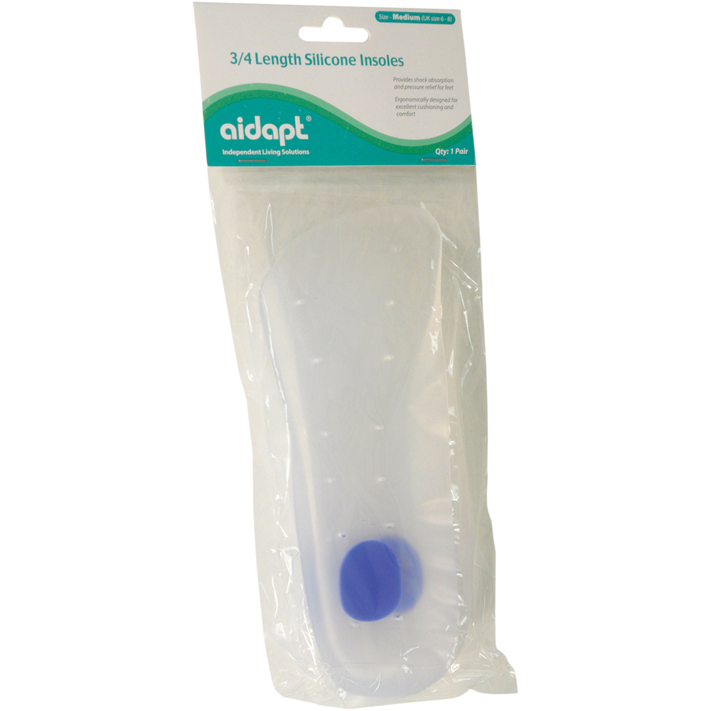 Aidapt Medium 3 Quarter Length Silicon Insole Pair Image 1