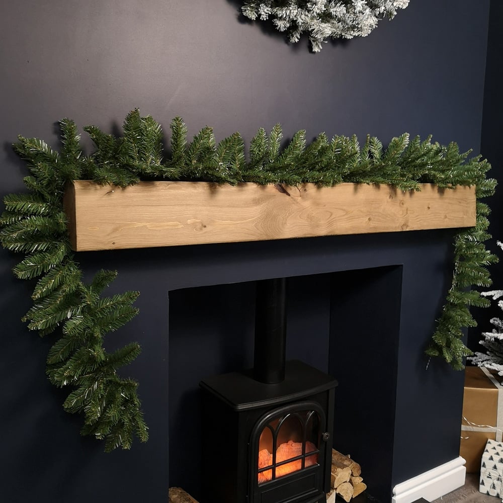 Samuel Alexander Plain Christmas Garland Green 270cm Image 7