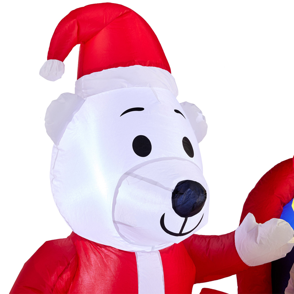 SO Christmas Inflatable Polar Bear with Post Box 5.9ft Image 4