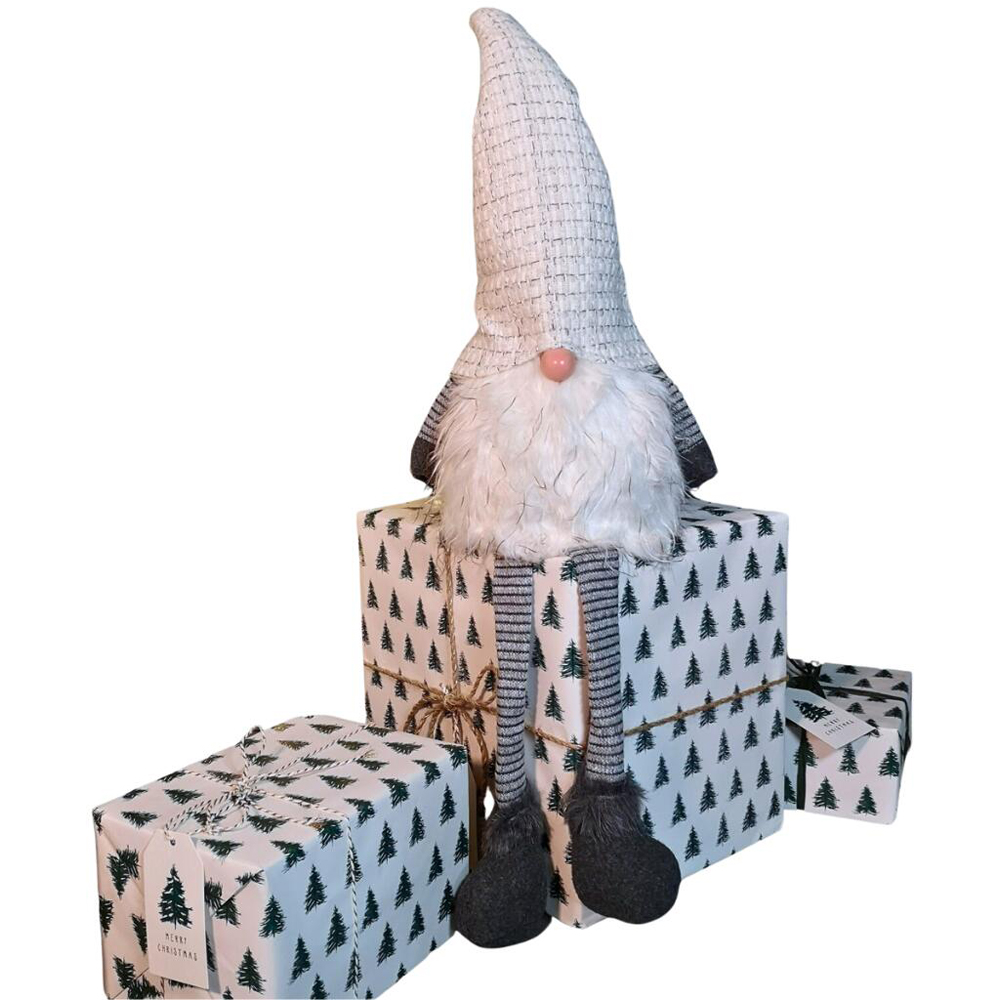Samuel Alexander Light Grey Dangly Legs Gonk Christmas Decoration 79cm Image 3