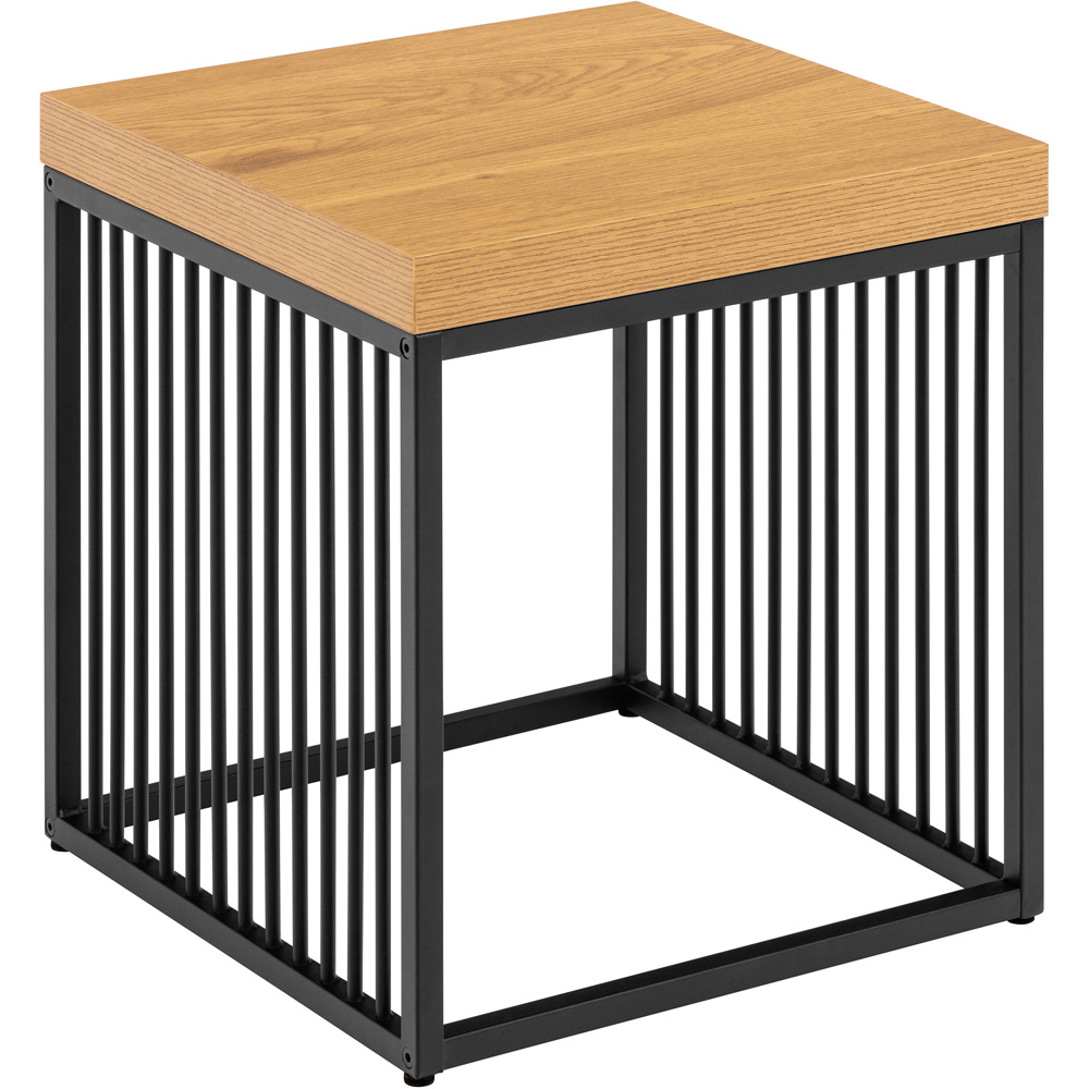 Florence Strington Black and Oak Side Table Image 2