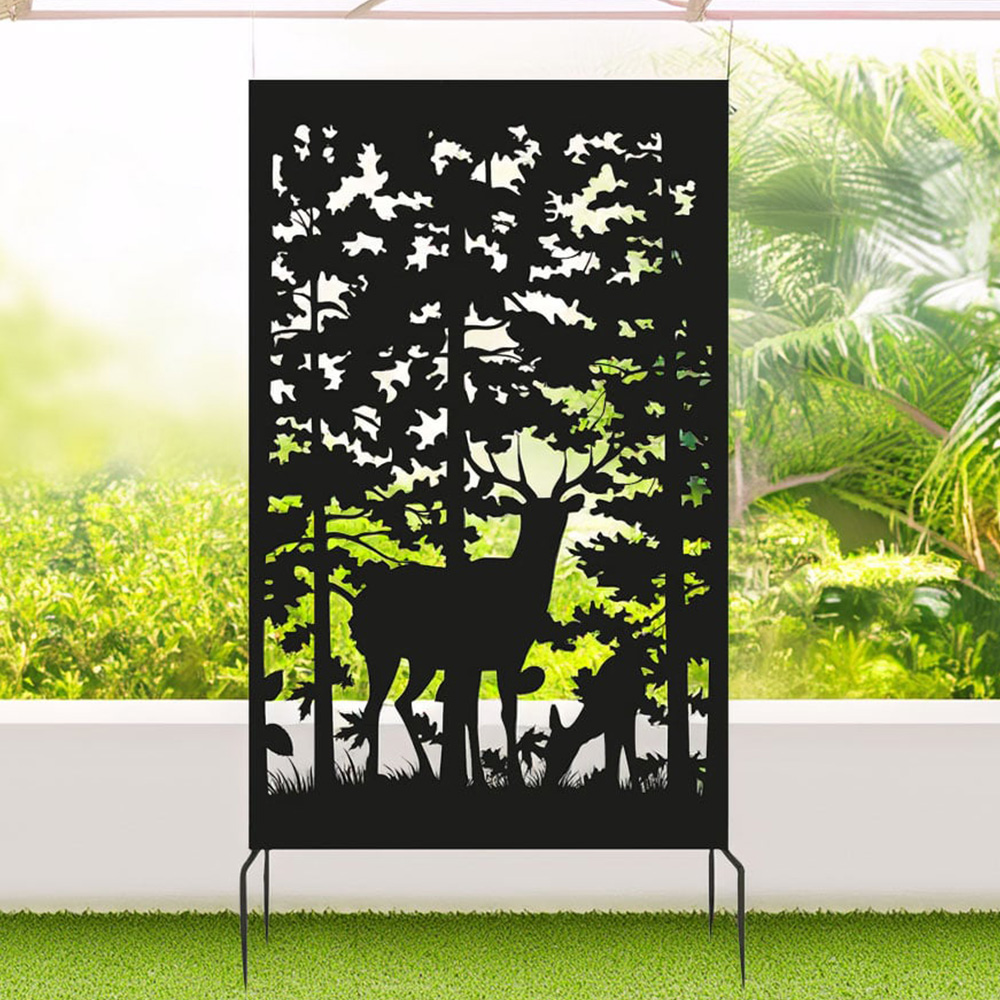 Fallen Fruits Privacy Screen with Deer Design Image 1