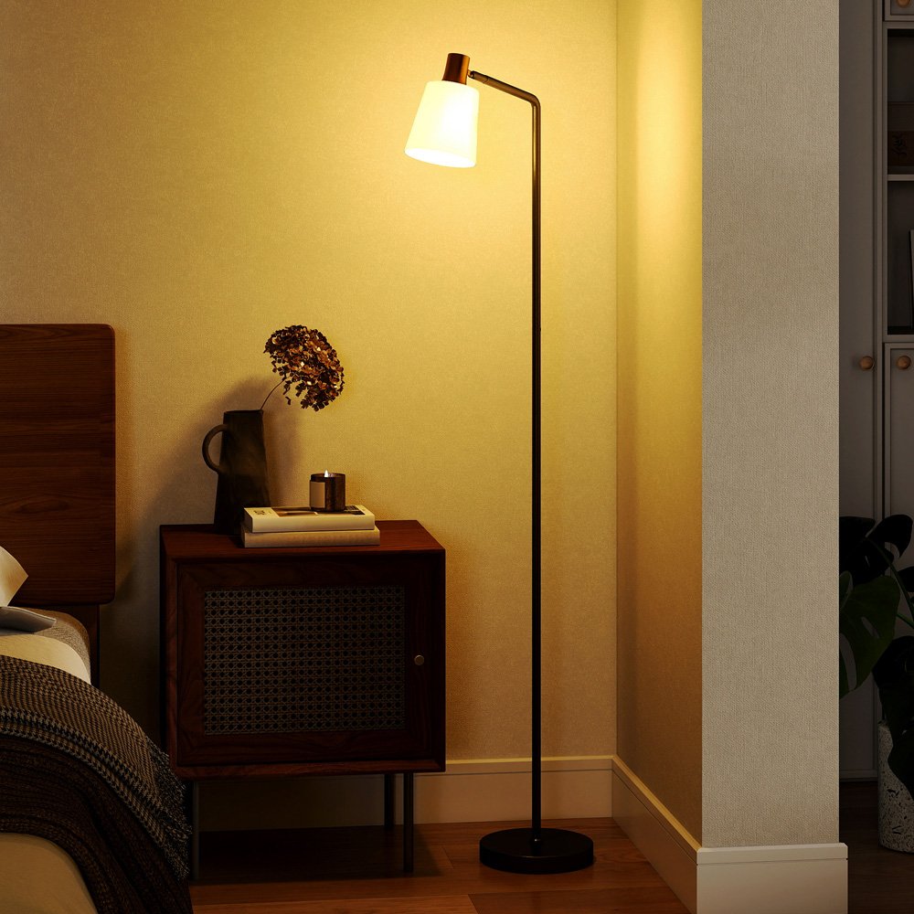 Portland Rotatable Head LED Black Floor Lamp Image 2